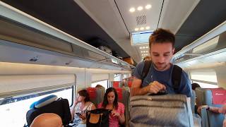 Travelling on one of the fastest trains in the world! Naples to Rome in 1 hour!