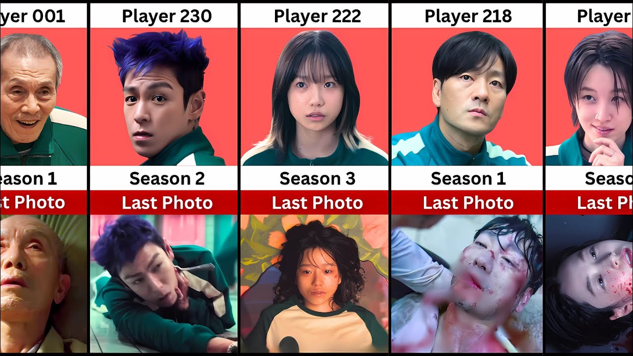 Last Photos of Squid Game Players After Their Death – Season 1,2,3