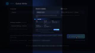 Need content fast Quick Write is WriterGPT's speed lane.