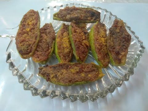 Stuffed Potol Bhaja Recipe in Bengali by Pinglu Kitchen
