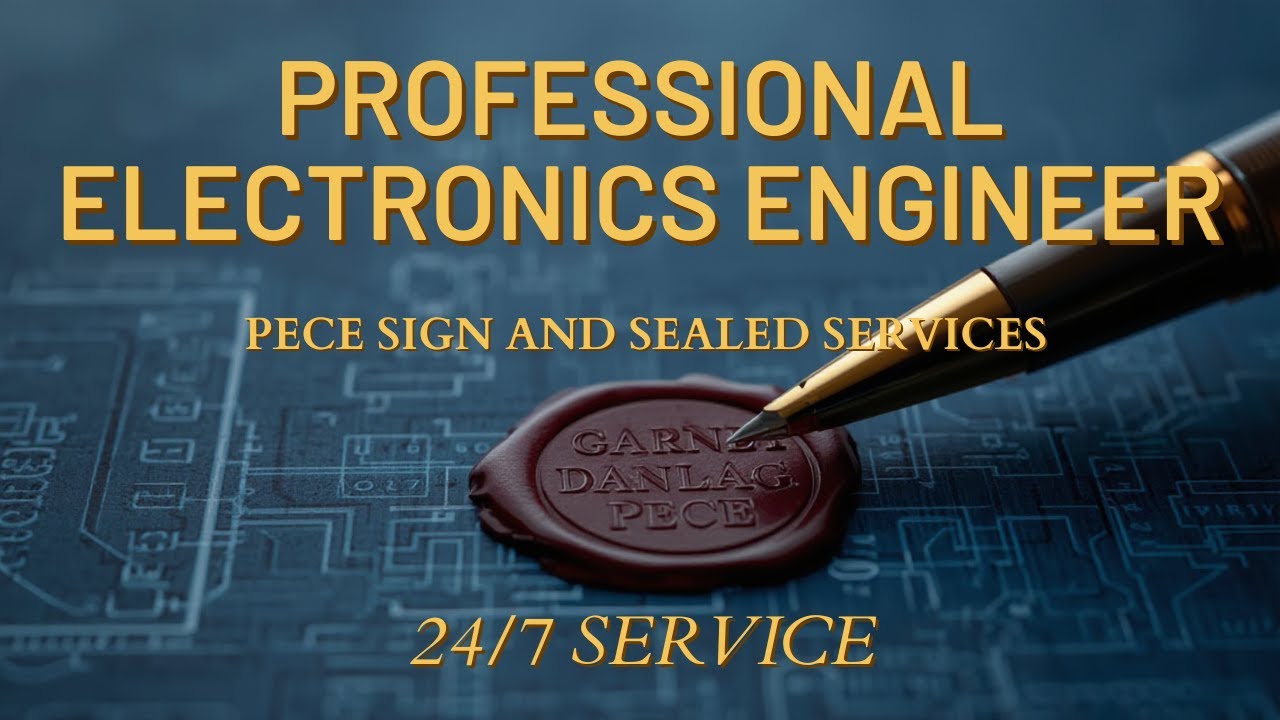 PROFESSIONAL ELECTRONICS ENGINEER PECE SIGN AND SEAL - YouTube