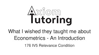 176 IV5   Relevance condition