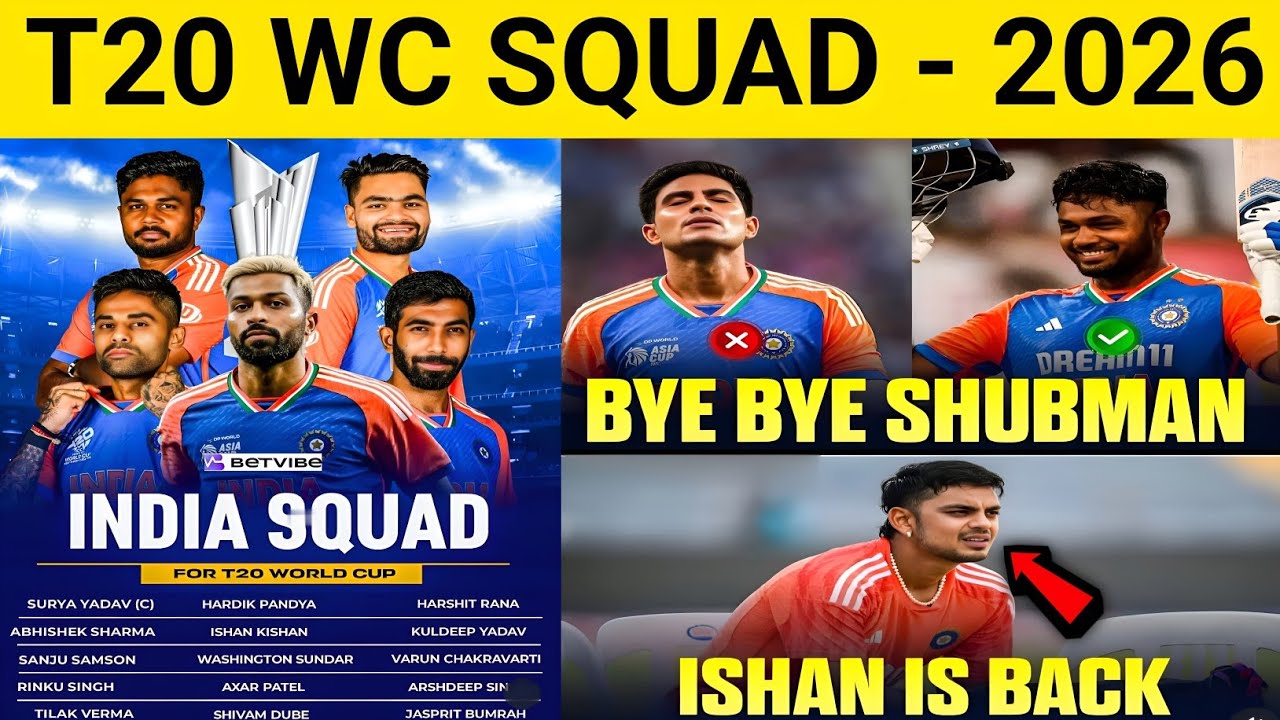  INDIA T20 WORLD CUP SQUAD 🔥 Ishan COMEBACK, Shubman DROPPED, Axar VC Captain | India Cricket News