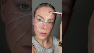EASY SPIDERWEB HALLOWEEN MAKEUP TUTORIAL 🕷️🕸️#halloweenmakeup #easymakeup #spiderweb