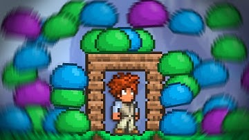 Trying terraria with 30x enemy spawn rate. (WTF)