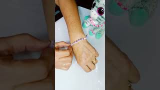 pulseira de macramé com missangas emborrachada ❤️