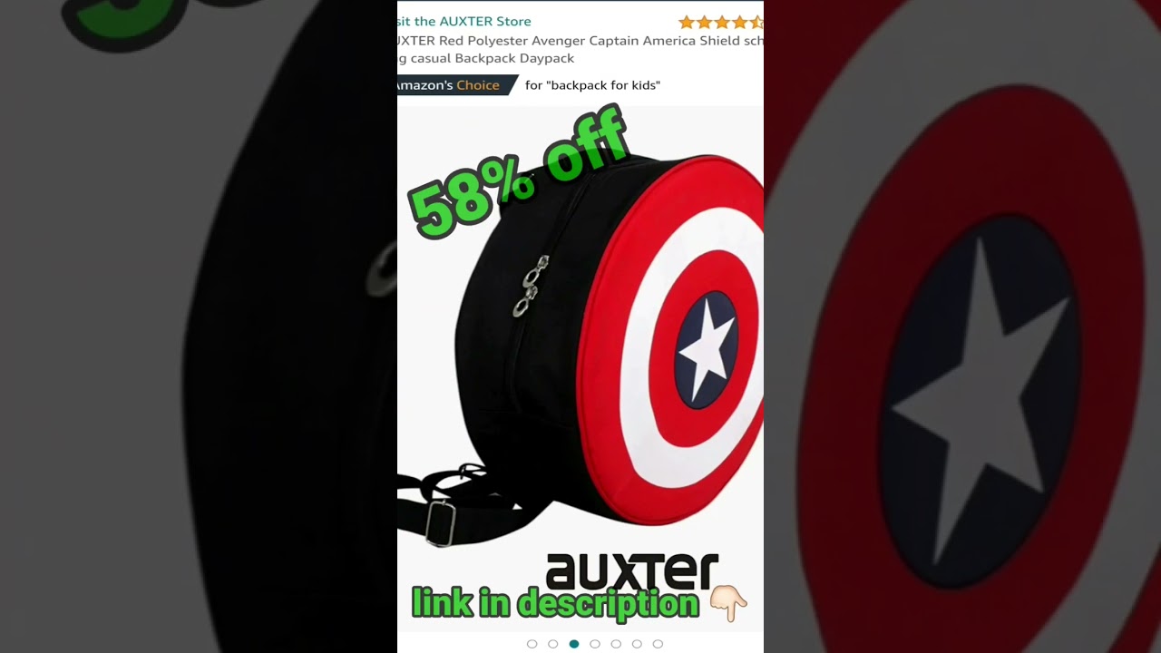 captain America shield school bag 