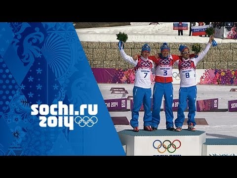 Video: Russian Skiers Win 50 Km Olympic Marathon