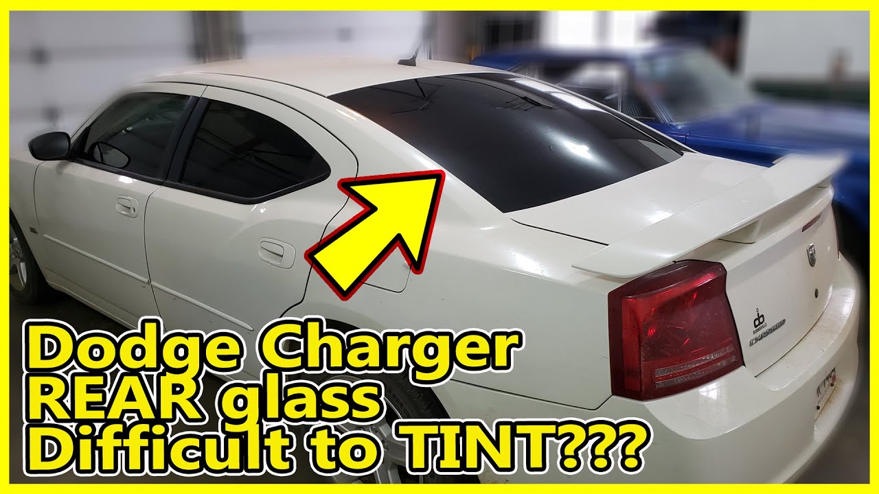 Tinting the Back Glass of a Dodge Charger in ONE Piece!!!