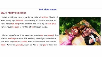 365 Vietnamese: Positive Emotions/Feelings In Vietnamese