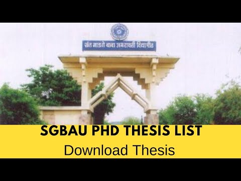 sgbau phd cell synopsis format