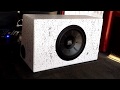 JBL Stage 1210 Subwoofer in 2 cuft Box Bass Test