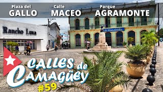 Caminando en Camaguey: Plaza Gallo, Calle Maceo,  Parque Agramonte - Calles de Camaguey  - 2020 Cuba