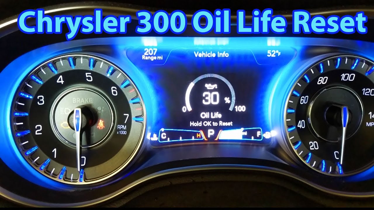 2015-2018 Chrysler 300 Oil Life Reset