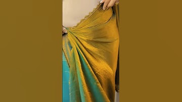 😳Tight fitting draping trick with out safety pin 🧷 | saree draping tutorial | #saree #shortsvideo
