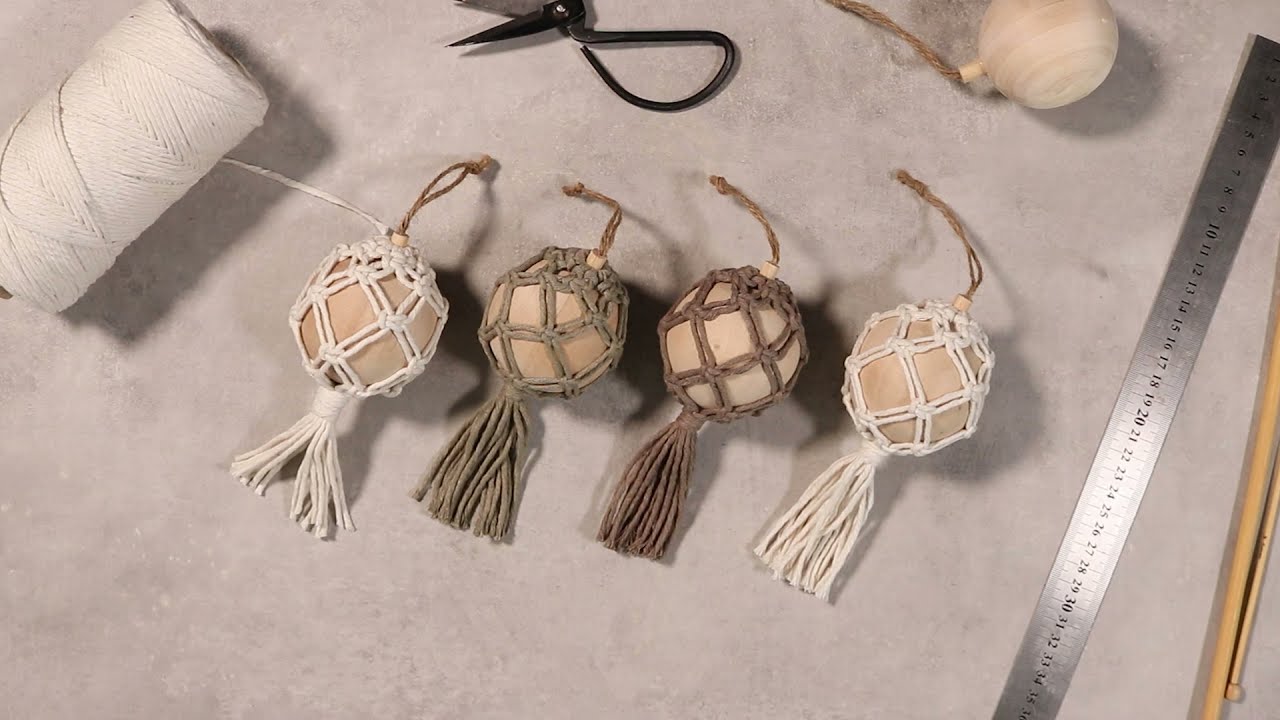 How to make a Christmas Ornaments with macramé