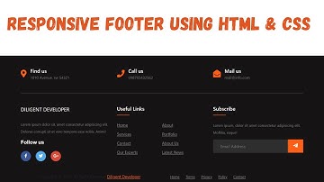 How to create Responsive Footer using HTML,CSS,JS and Bootstrap | Responsive Footer using Bootstrap