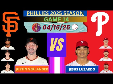 Philadelphia Phillies vs. San Francisco Giants LIVE PLAY-BY-PLAY (04-15-25) #phillies #giants
