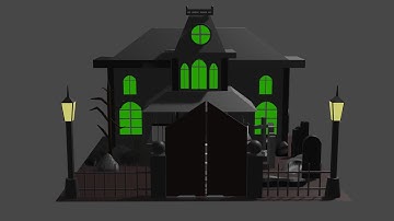 Blender 2.8 Haunted house