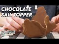 How to Make Chocolate Sail Cake Topper #shorts