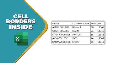 How to add cell borders in excel inside