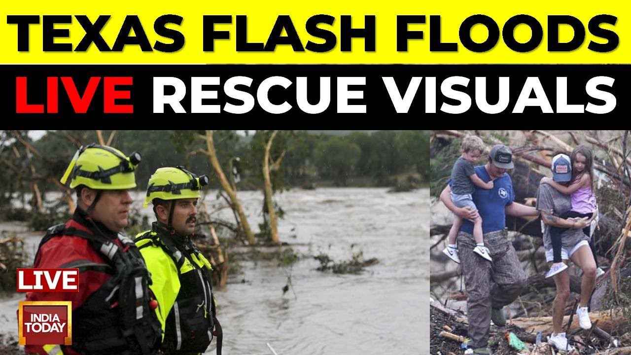 Texas Flash Flooding LIVE Rescue Operation | Over 90 Dead So Far In ...