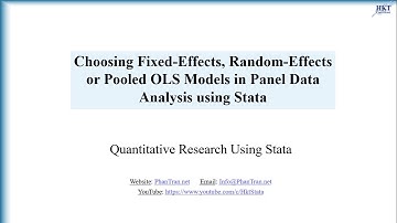 Choosing Fixed-Effects, Random-Effects or Pooled OLS Models in Panel Data Analysis using Stata