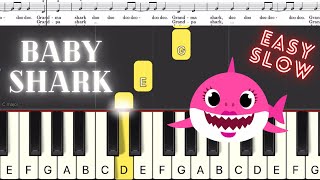 How to play Baby Shark with one finger only | Easy piano tutorial | Sheet Music