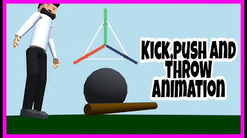 Kick, push and throw animation/ prisma 3d/ R3D Studio.