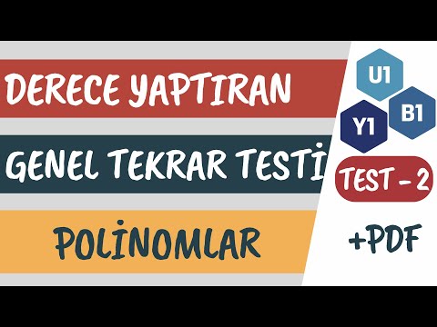 Test 2 | Polinomlar | Derece Yaptıran Zor Sorular | U1+B1+Y1 | 2024 AYT Matematik Kampı