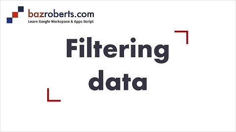 12 Filtering data