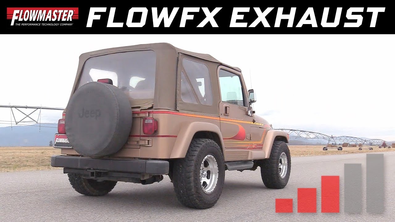 1997-99 Jeep Wrangler TJ ,  engine - FlowFX Cat-back Exhaust System  - YouTube
