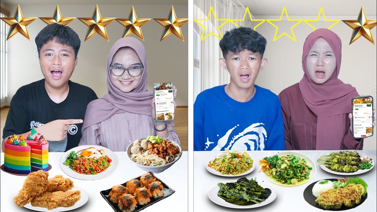 MAKANAN ENAK RATING TERTINGGI VS GA ENAK RATING TERENDAH 