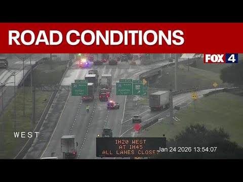 Crash blocks I-20 at I-45