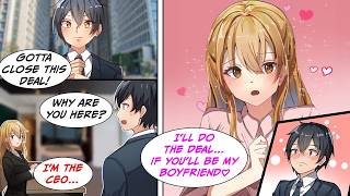 [Manga Dub] My new client was a former classmate... She said she would do business with me if I...