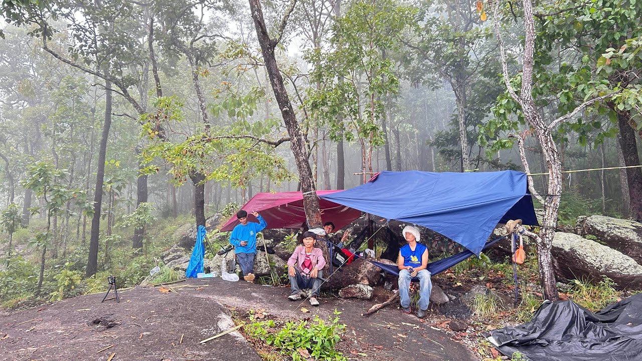 นอนป่าลึก“โดนฝนถล่มหนักทั้งคืน!!เกือบไม่รอด