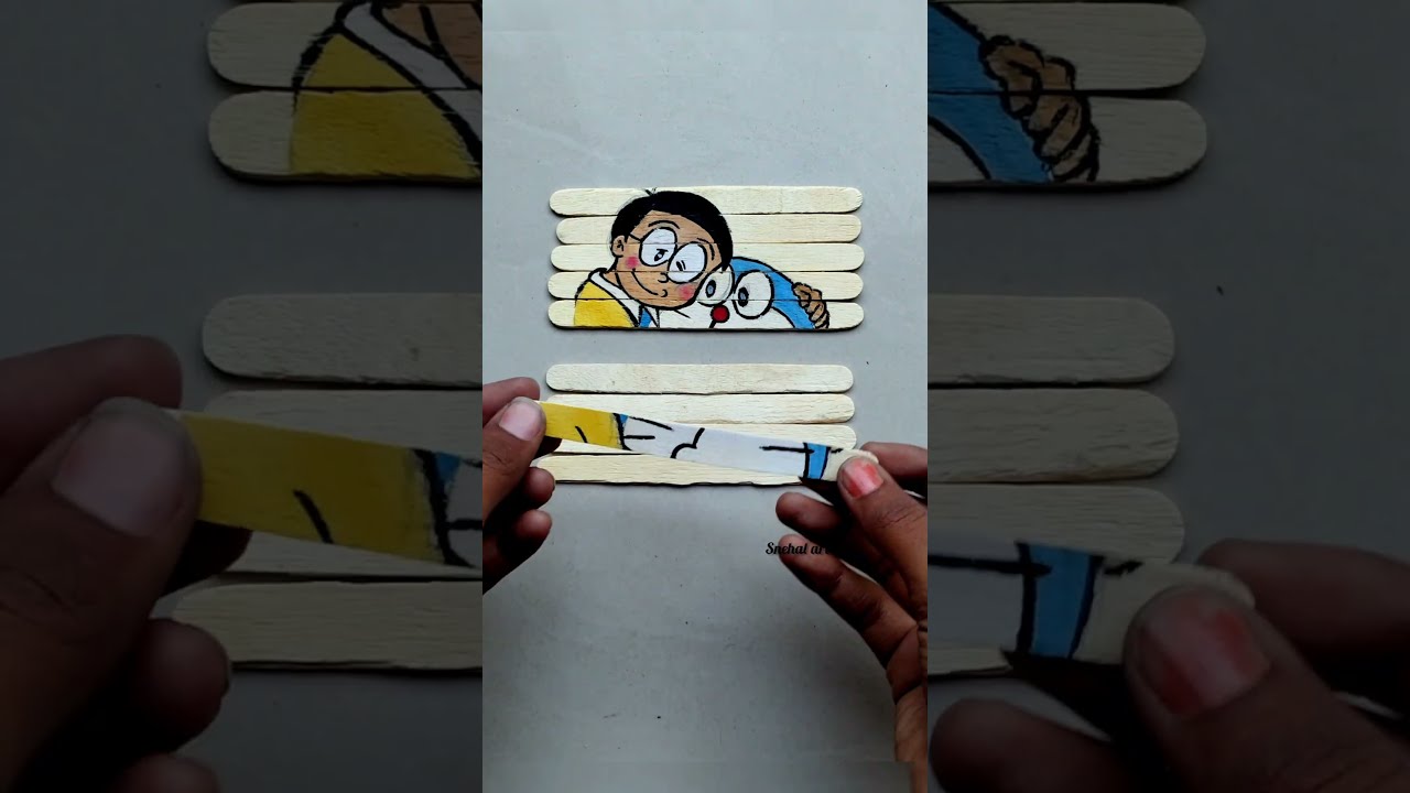Nobita And Doremon Painting On Stick Drawing Cartoon Nobitashizuka Art