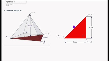 How to 3d trigonometry pythagoras pyramid