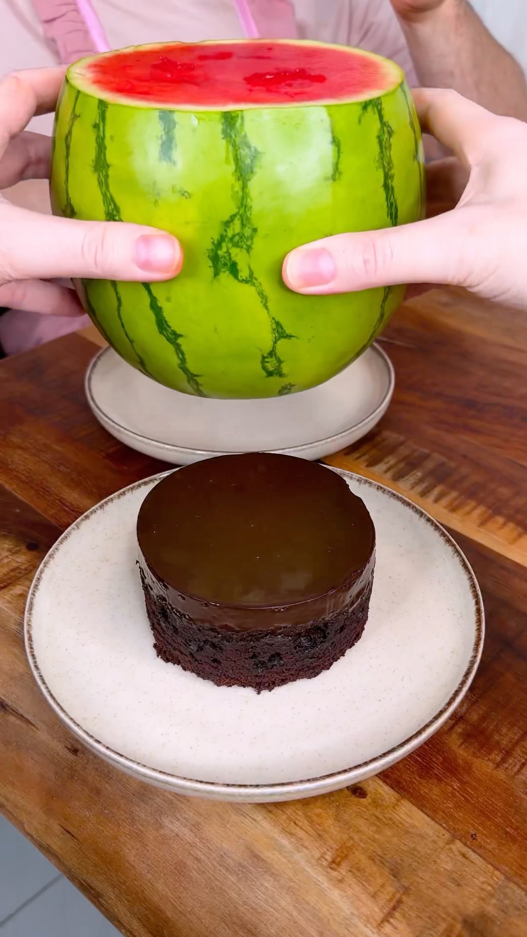 How to hide CHOCOLATE CAKE in melon, infront of mom??❤️??| CHEFKOUDY
