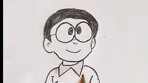 How to Draw Nobita from Doraemon || Easy drawing ideas for beginners || Easy drawing ideas