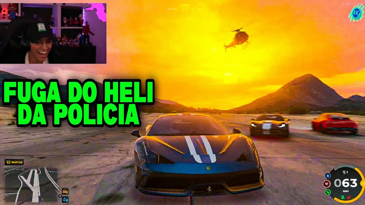 CONNOR DANDO FUGA DO HELI DEPOIS DA CORRIDA CONTRA CARRO APELÃO DO ROBERTINHO - GTA RP