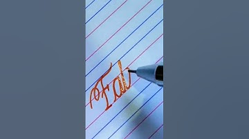 Cursive writing || Fatema name status video