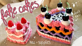 creating fake cakes  diy with jewelry boxes + spackle