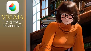 Velma digital painting process