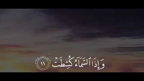 آيات من سورة التكوير بصوت القارئ أحمد خضر