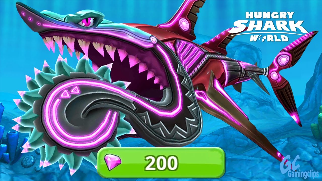 BUZZ Neon unlocked in Hungry Shark World - YouTube