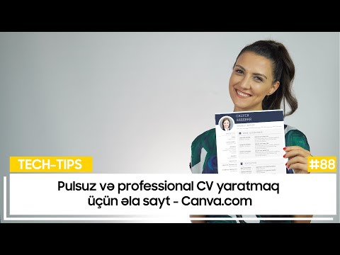 Pulsuz və professional CV yaratmaq üçün əla sayt - Canva | Tech-Tips #88