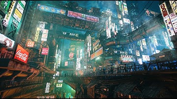 Cyberpunk City | Concept Art | Blender 4.2