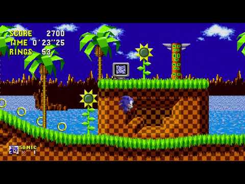 Sonic the Hedgehog Remastered: Green Hill Zone Act 3 (Sonic) [1080 HD] 