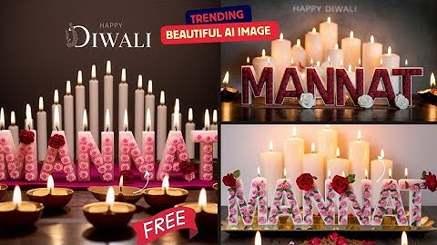 Tiktok Viral Beautiful Happy Diwali 🪔 AI Name Image II Make Ideogram AI Image #video